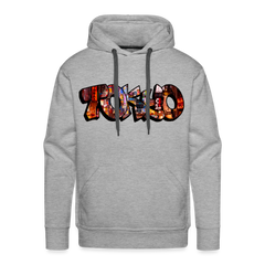 Hoodie Japan Graffiti "Tokyo" - Grau meliert