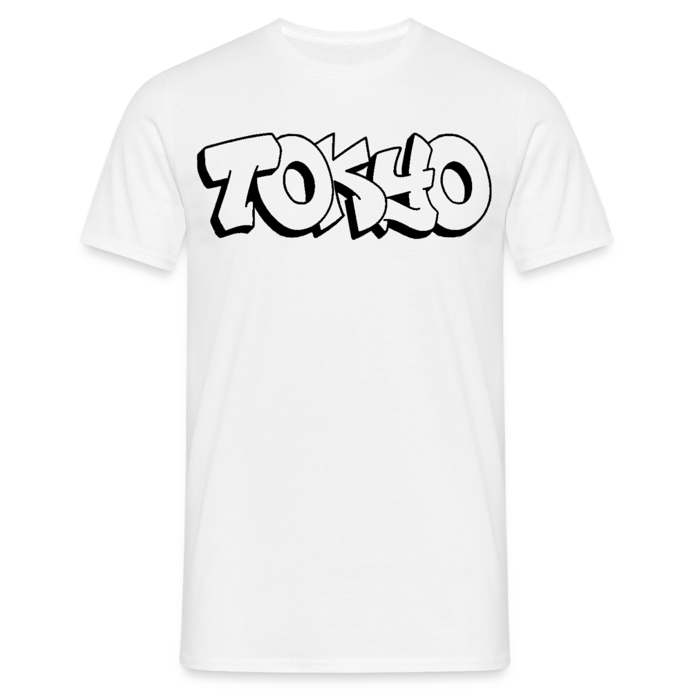 T-Shirt Japan Graffiti "Tokyo Plain" - Weiß