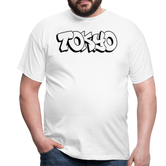 T-Shirt Japan Graffiti "Tokyo Plain" - Weiß