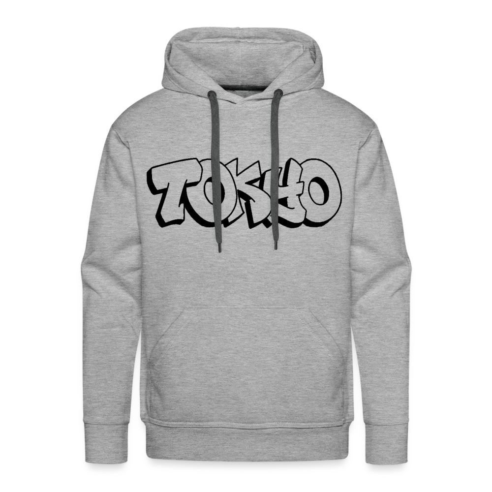 Hoodie Japan Graffiti "Tokyo Plain" - Grau meliert