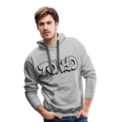 Hoodie Japan Graffiti "Tokyo Plain" - Grau meliert