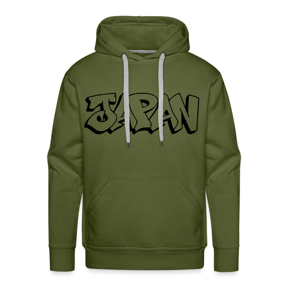 Hoodie Japan Graffiti "JP Plain" - Olivgrün