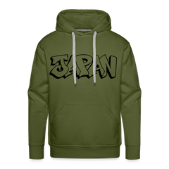 Hoodie Japan Graffiti "JP Plain" - Olivgrün