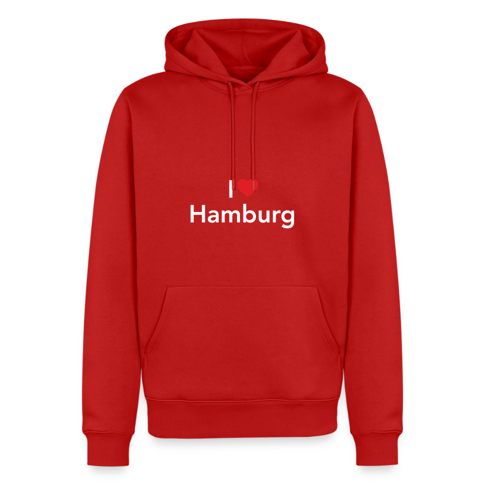 Hoodie "I Love Hamburg" Bright Edition - Rot