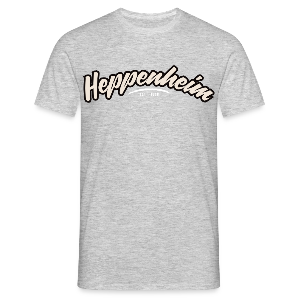 T-Shirt Heppenheim "Graffiti Tag White" - Grau meliert