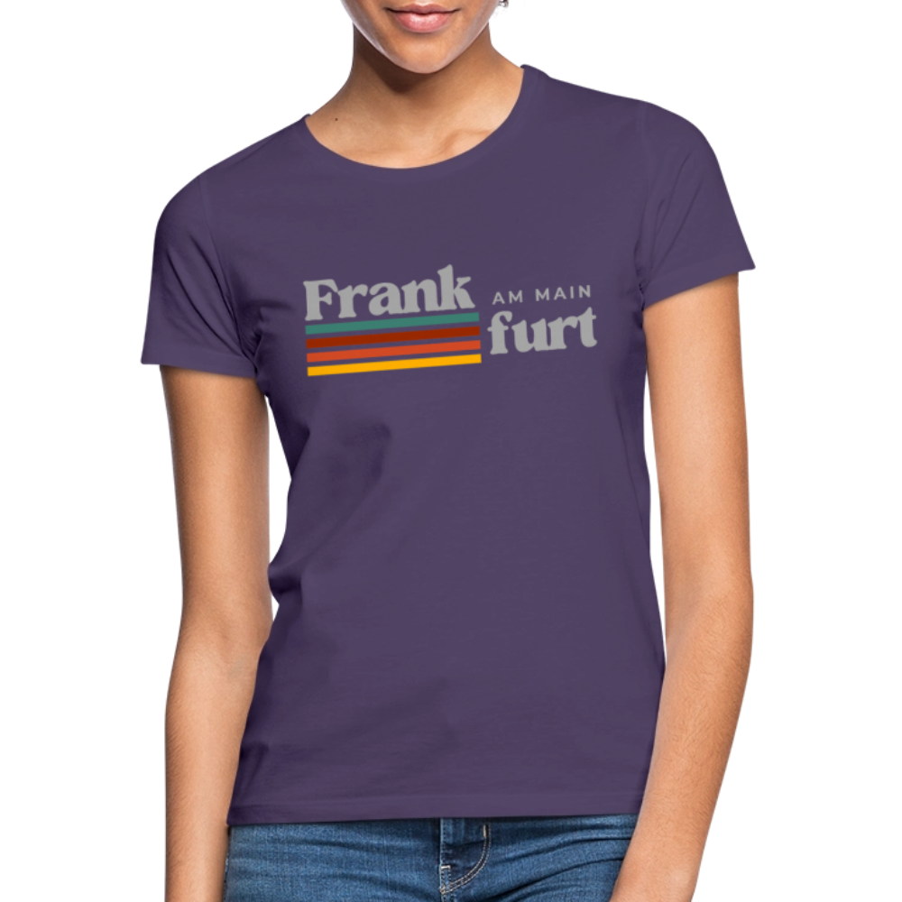 T-Shirt Ladies Frankfurt (Main) "Retro" - Dunkellila