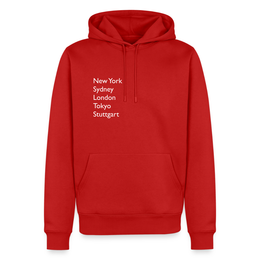 Hoodie Stuttgart "Metropolen" Bright Edition - Rot