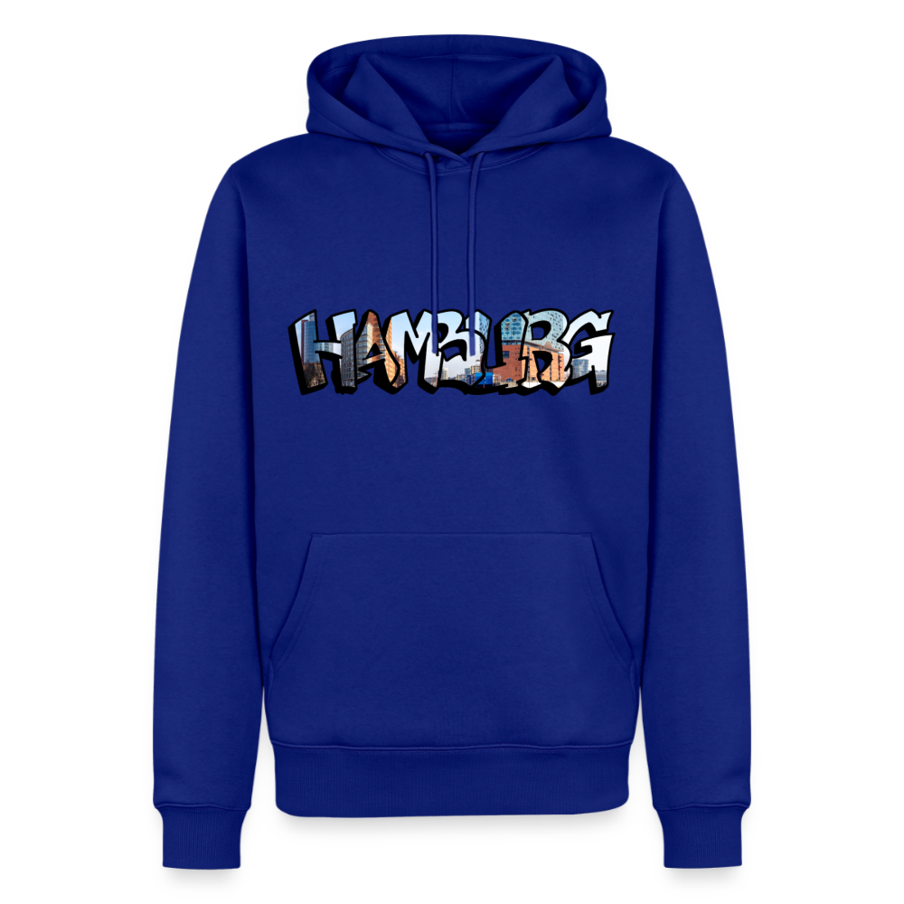 Hoodie Hamburg "Panorama Graffiti" - Royalblau