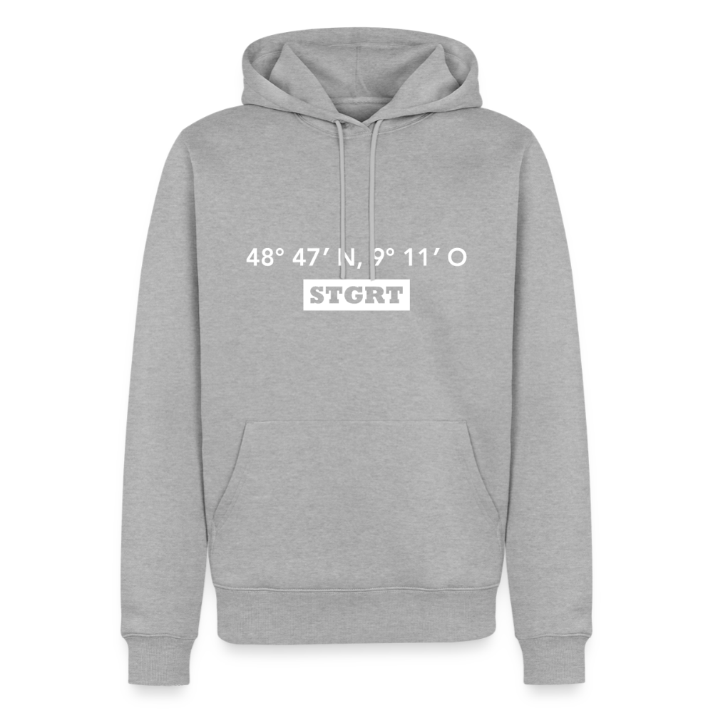 Hoodie Stuttgart "STGRT GPS" Bright Edition - Grau meliert