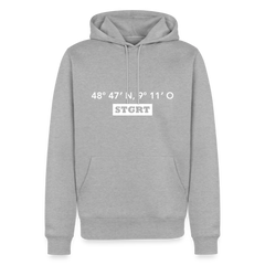 Hoodie Stuttgart "STGRT GPS" Bright Edition - Grau meliert