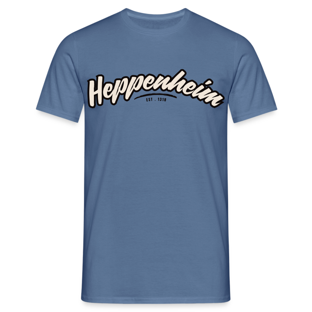 T-Shirt Heppenheim "Graffiti Tag" - Taubenblau 