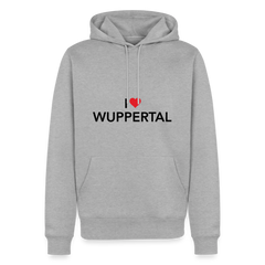 Hoodie "I Love Wuppertal" Bright Edition - Grau meliert