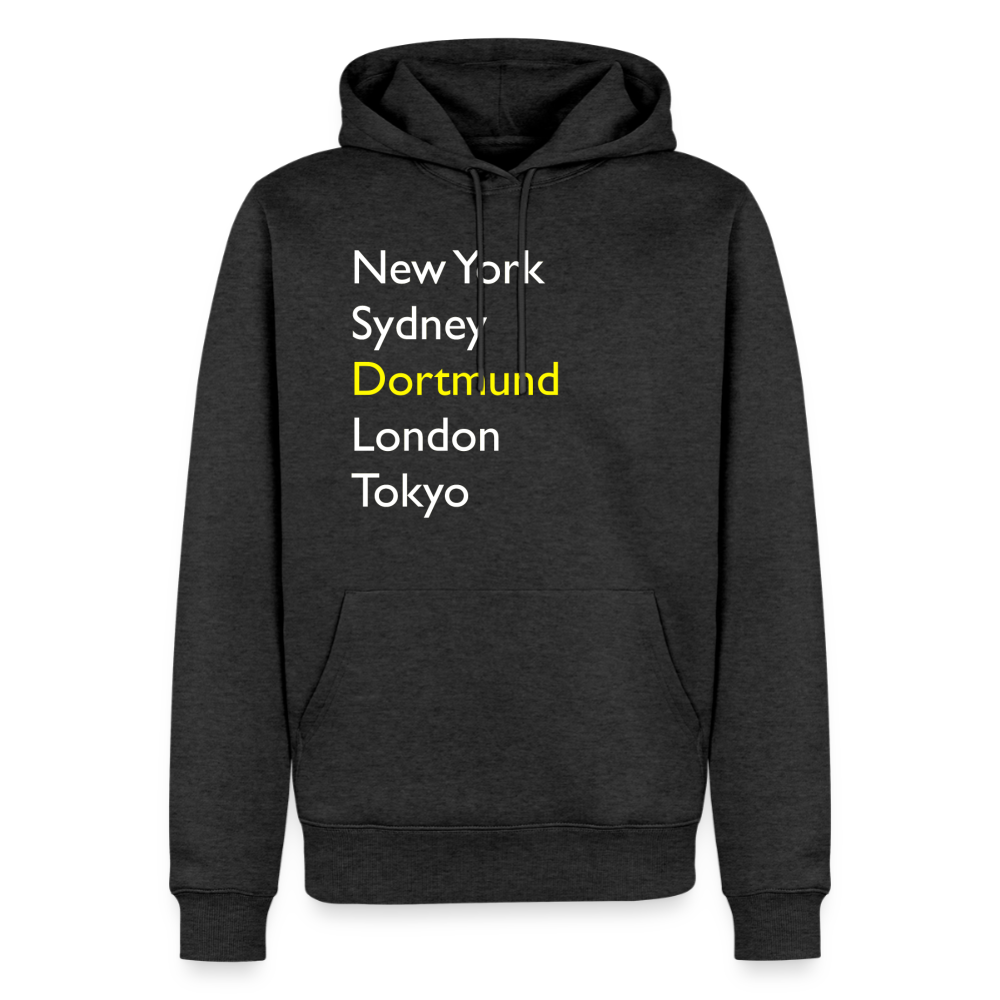 Hoodie Dortmund "Metropolen Big" Bright Edition - Anthrazit meliert