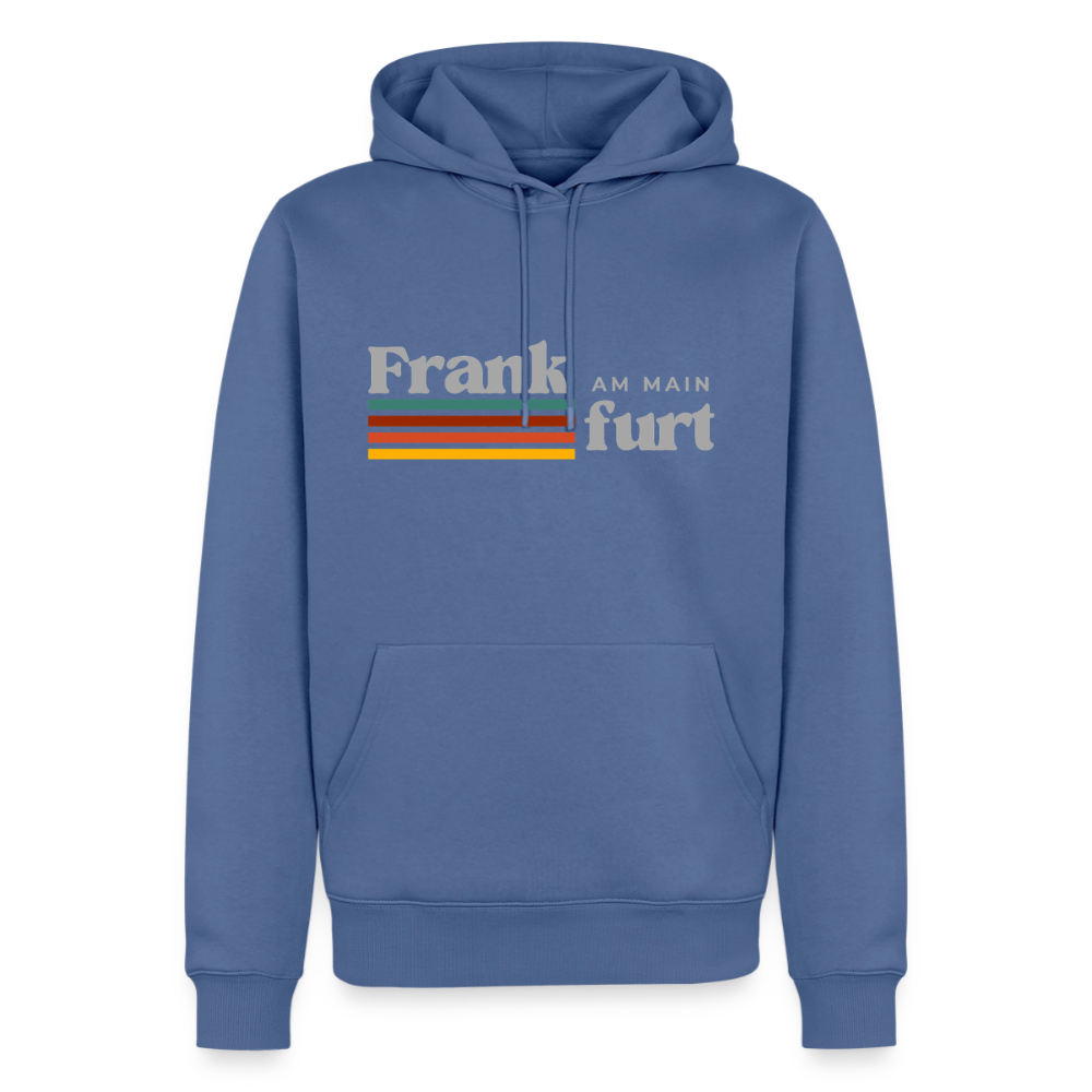 Hoodie Frankfurt (Main) "Retro" - Taubenblau