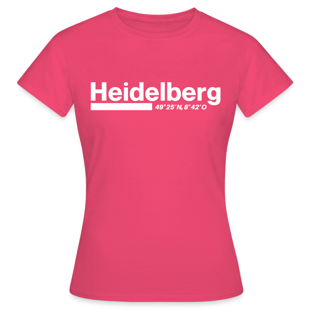 T-Shirt Ladies Heidelberg "Bold GPS White" - Azalea