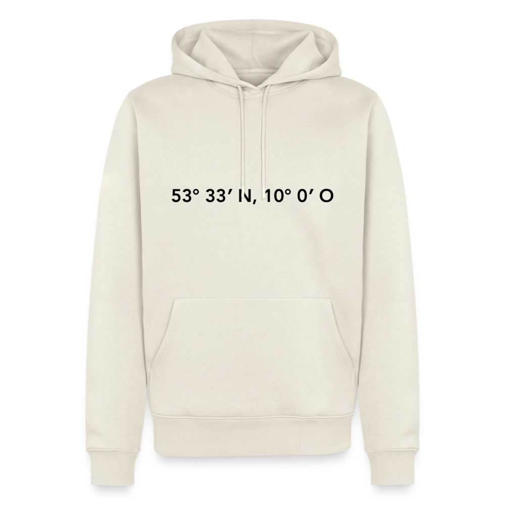Hoodie Hamburg "GPS" Dark Edition - Naturweiß