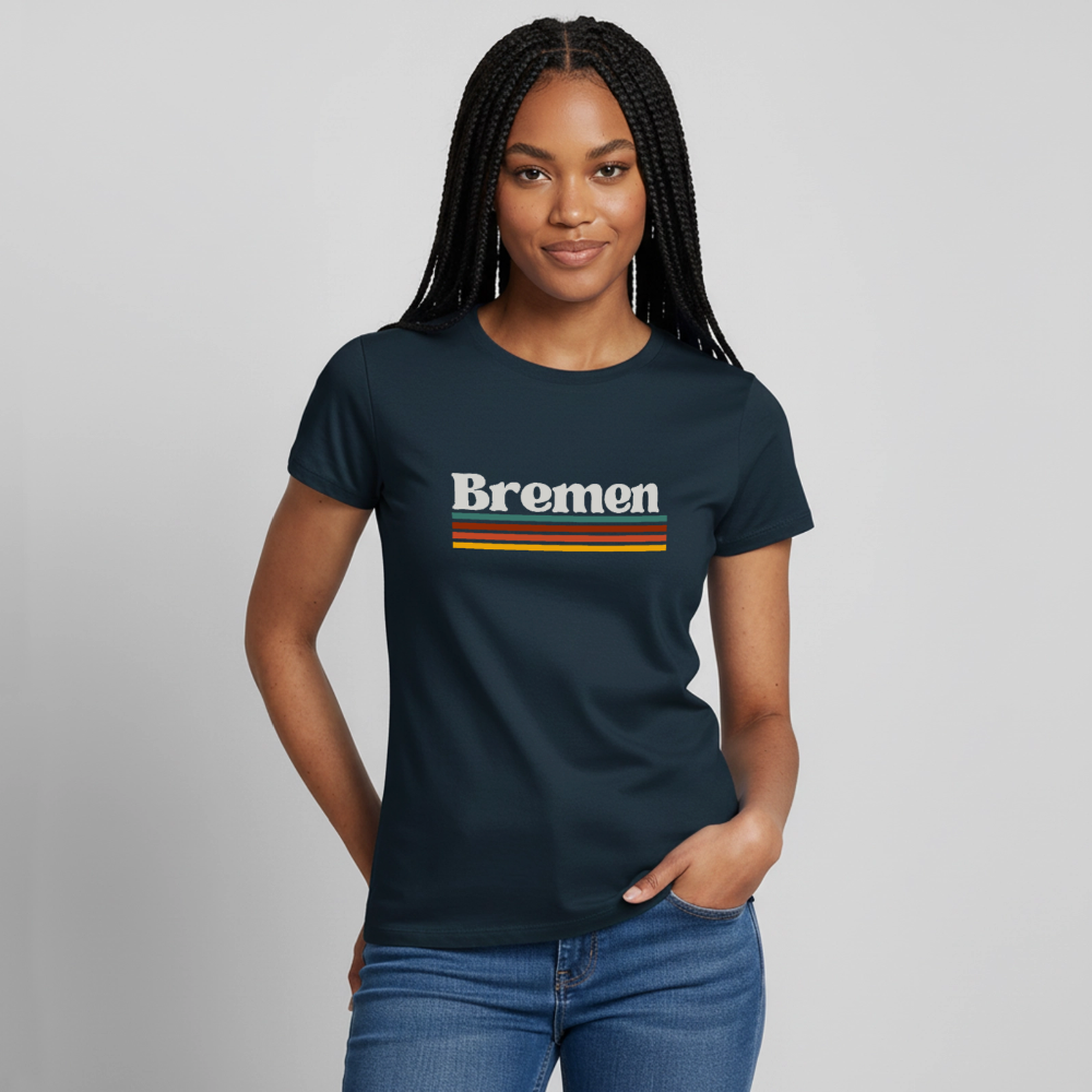 T-Shirt Ladies Bremen "Retro" - Navy