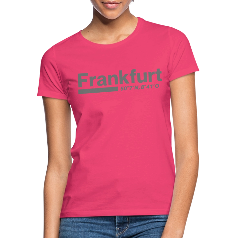 T-Shirt Ladies Frankfurt (Main) "Bold GPS" - Azalea