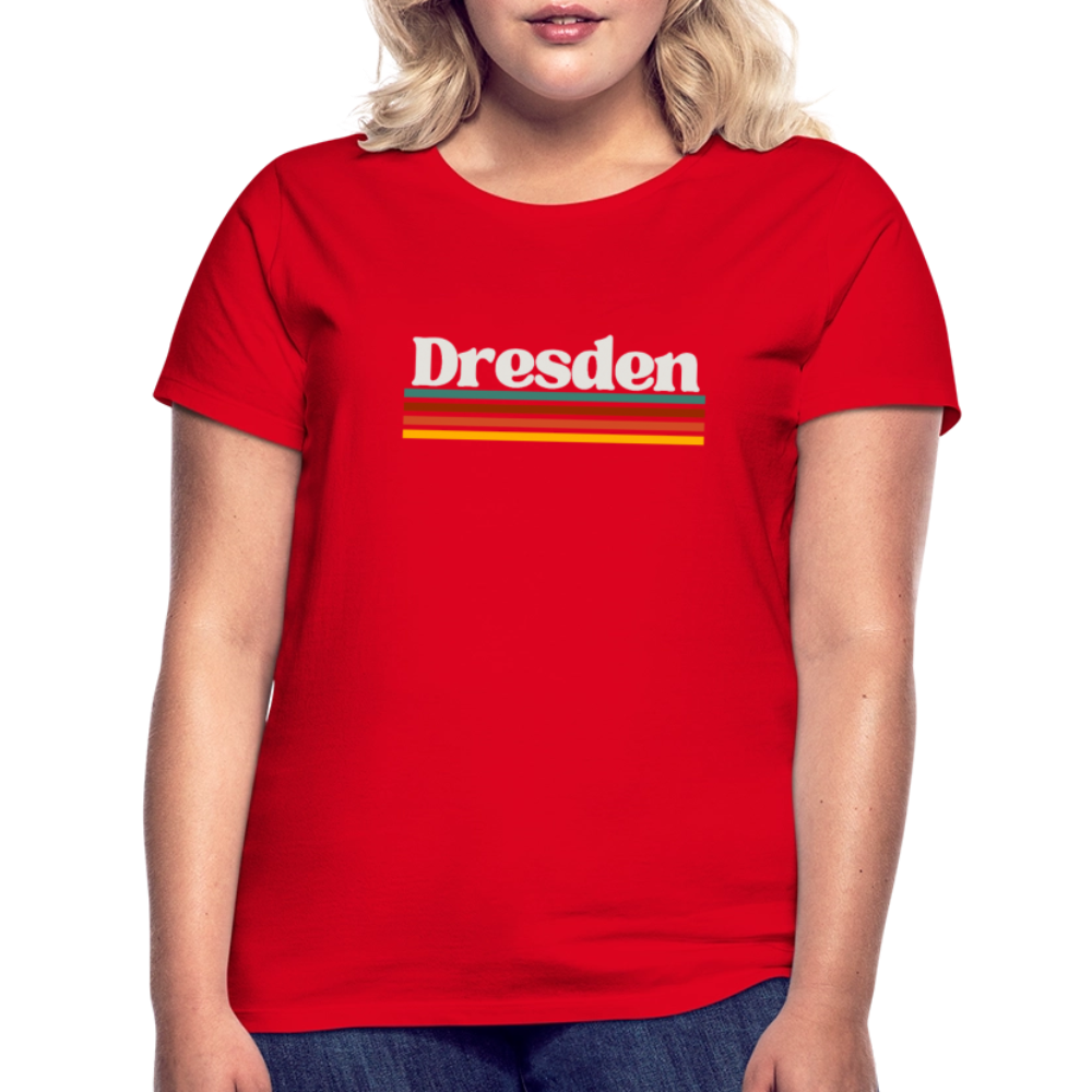 T-Shirt Ladies Dresden "Retro" - Rot