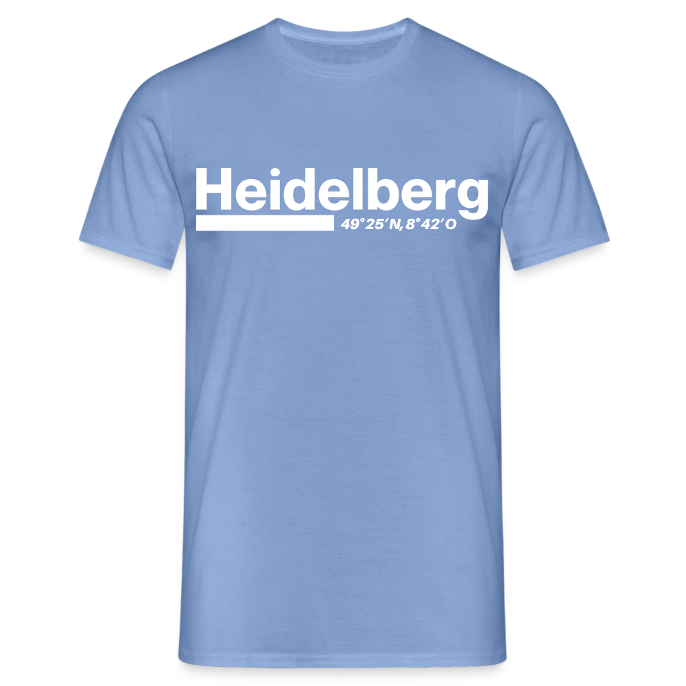 T-Shirt Heidelberg "Bold GPS White" - carolina blue