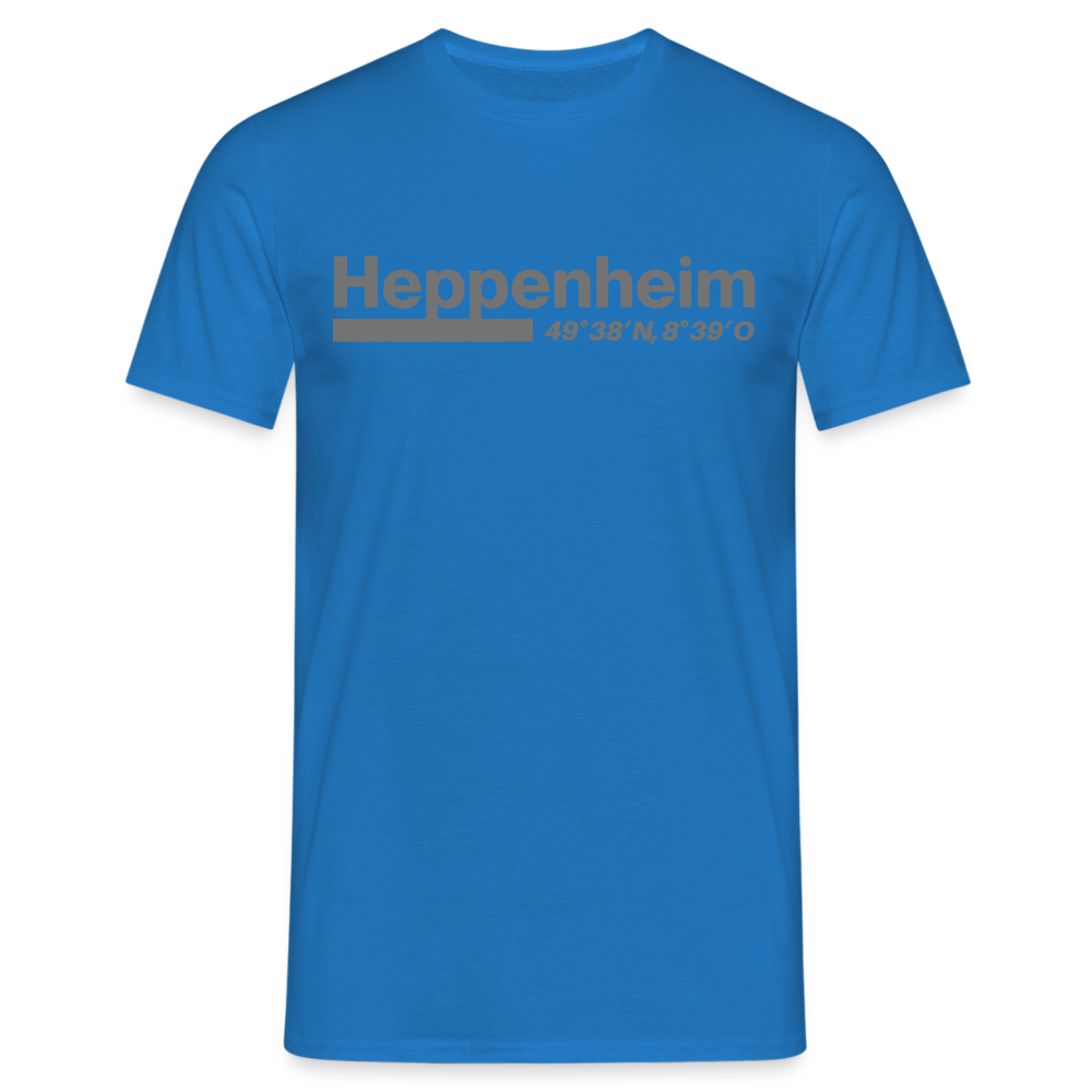 T-Shirt Heppenheim "Bold GPS" - Royalblau