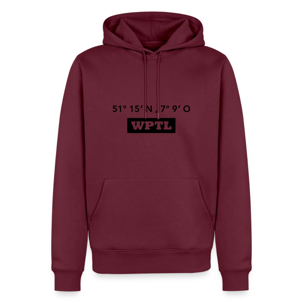 Hoodie WPTL "GPS" Dark Edition - Burgunderrot