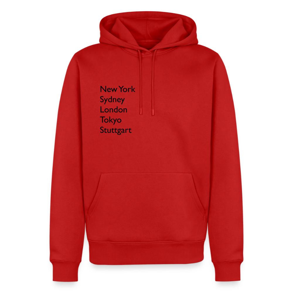 Hoodie Stuttgart "Metropolen" Dark Edition - Rot