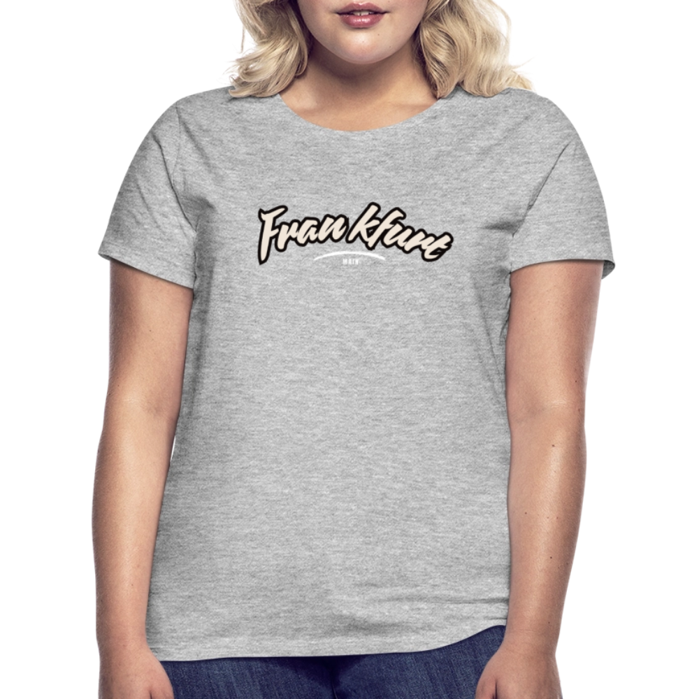 T-Shirt Ladies Frankfurt (Main) "Graffiti Tag White" - Grau meliert