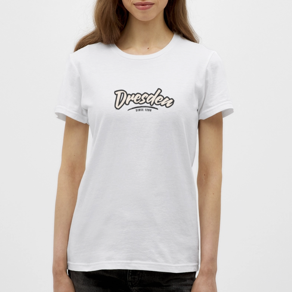 T-Shirt Ladies Dresden "Graffiti Tag" - Weiß