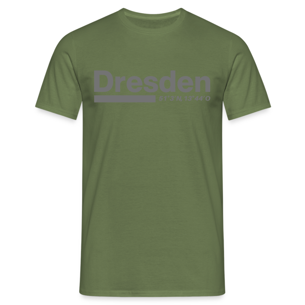 T-Shirt Dresden "Bold GPS" - Militärgrün