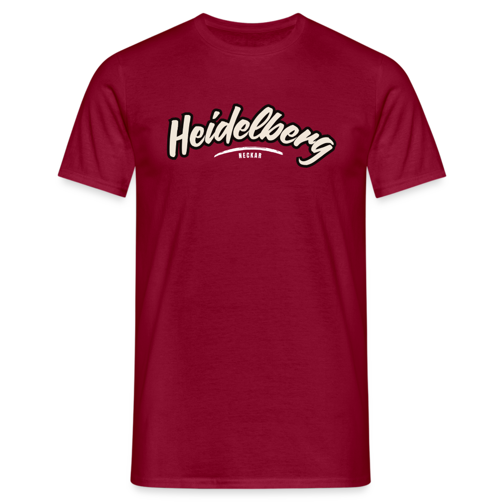 T-Shirt Heidelberg "Graffiti Tag White" - Ziegelrot