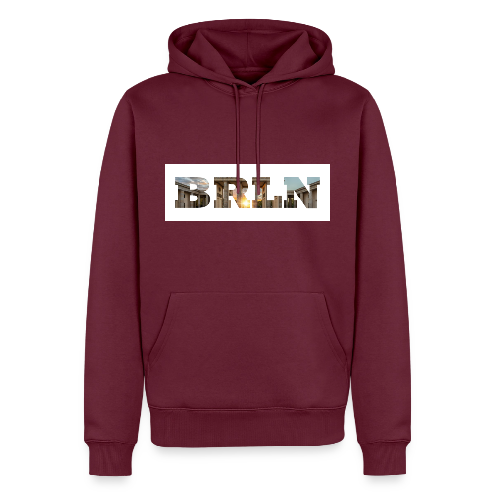 Hoodie Hamburg "BRLN Brandenburger Tor" Bright Edition - Burgunderrot