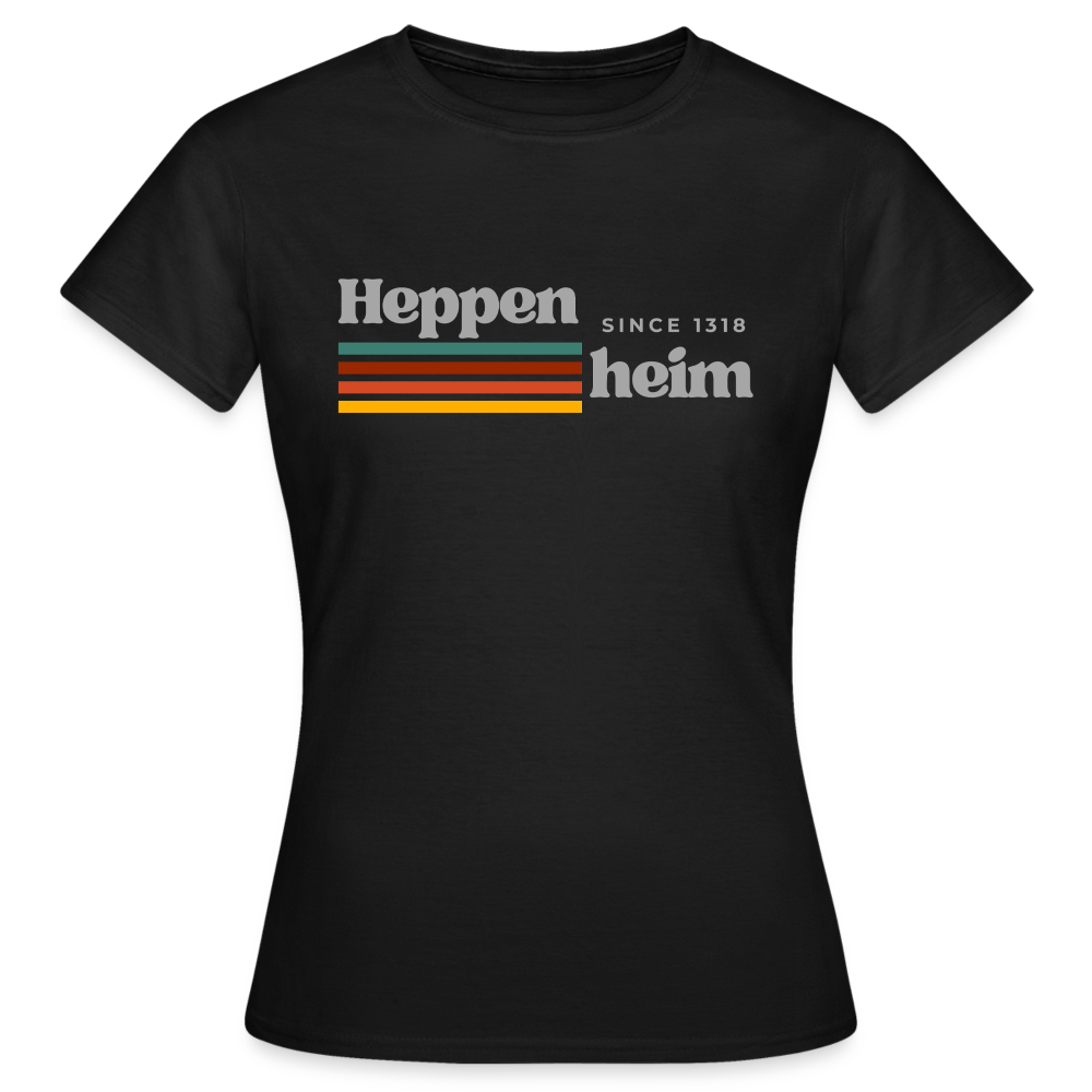 T-Shirt Ladies Heppenheim "Retro" - Schwarz