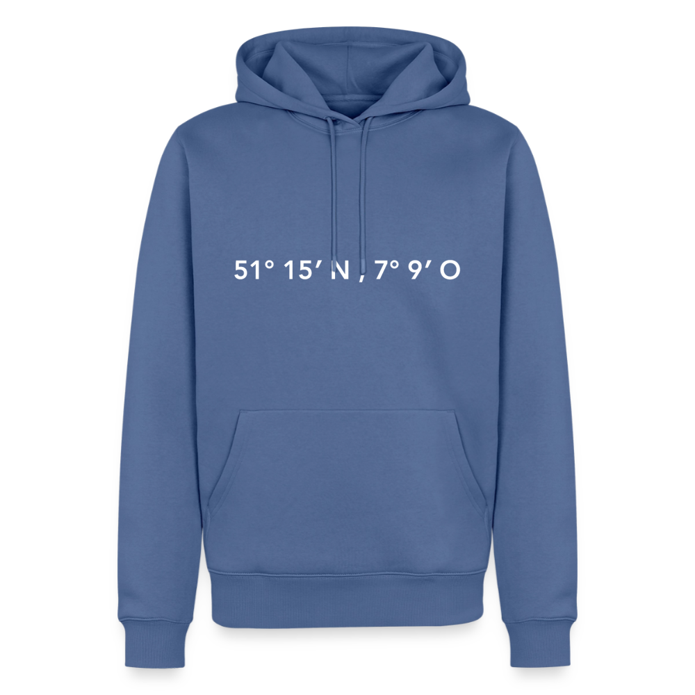 Hoodie Wuppertal "GPS" Bright Edition - Taubenblau