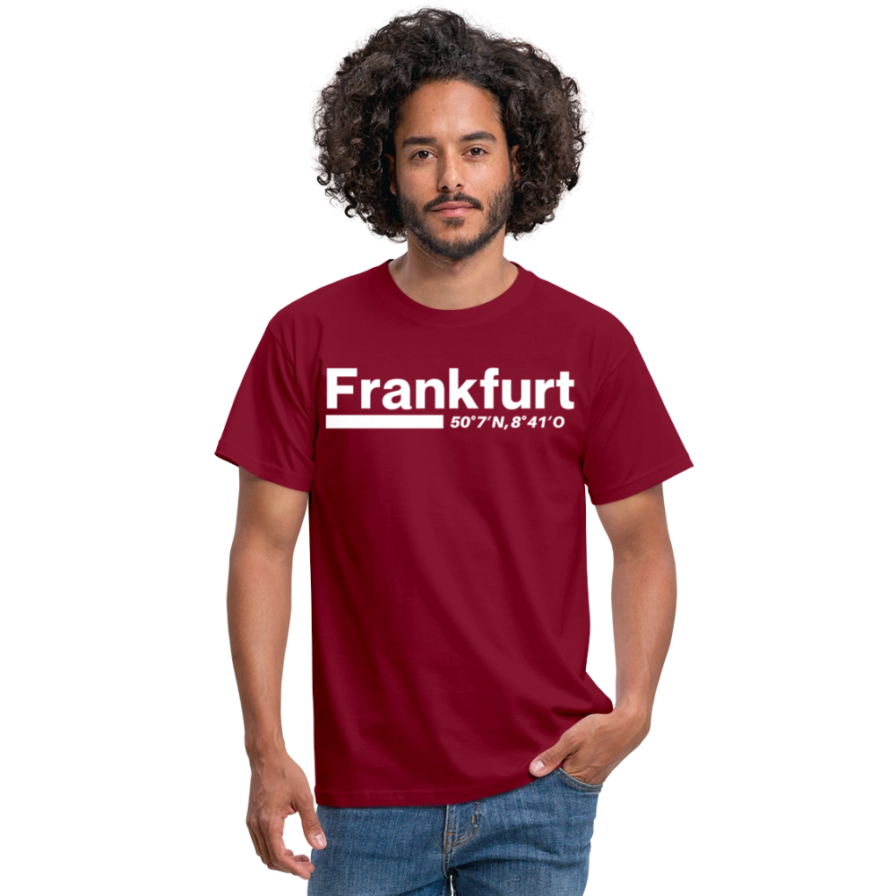 T-Shirt Frankfurt (Main) "Bold GPS White" - Ziegelrot