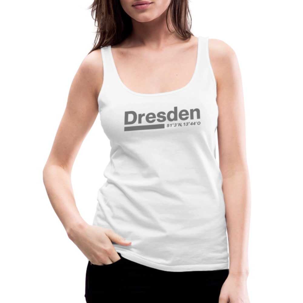 Tanktop Ladies Dresden "Bold GPS" - Weiß