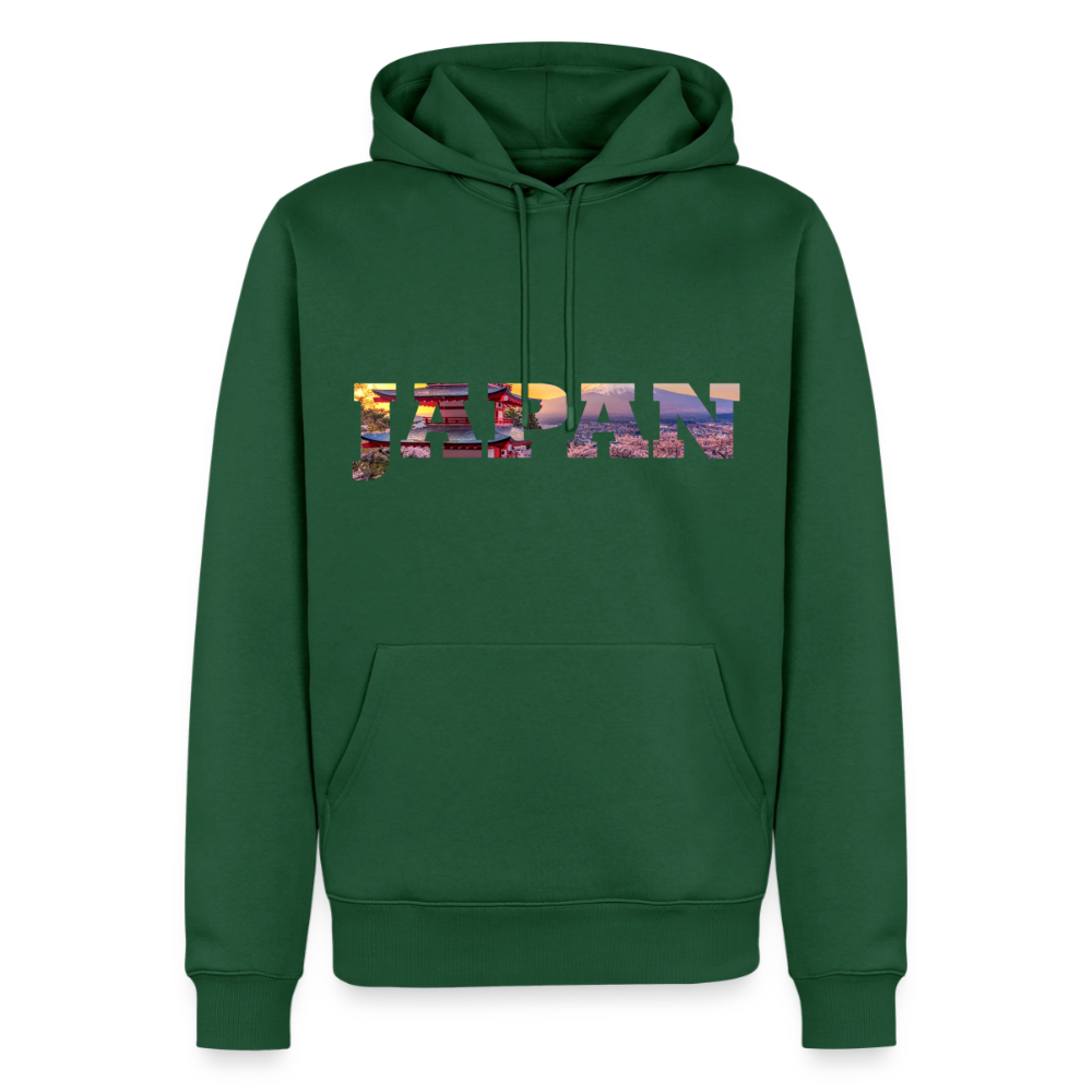 Hoodie Japan "Bold Panorama" - Flaschengrün