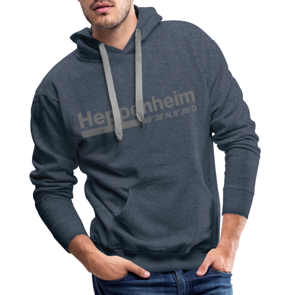 Hoodie Heppenheim "Bold GPS" - Jeansblau