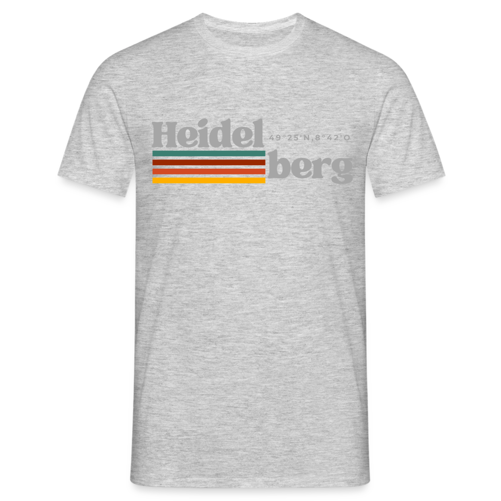 T-Shirt Heidelberg "Retro" - Grau meliert