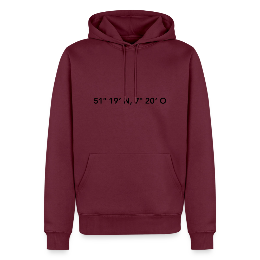 Hoodie Gevelsberg "GPS" Dark Edition - Burgunderrot