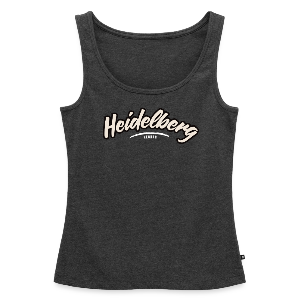 Tanktop Ladies Heidelberg "Graffiti Tag White" - Anthrazit meliert