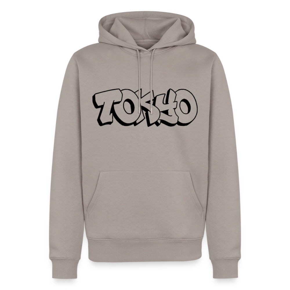 Hoodie Japan Graffiti "Tokyo Plain" - Taupe