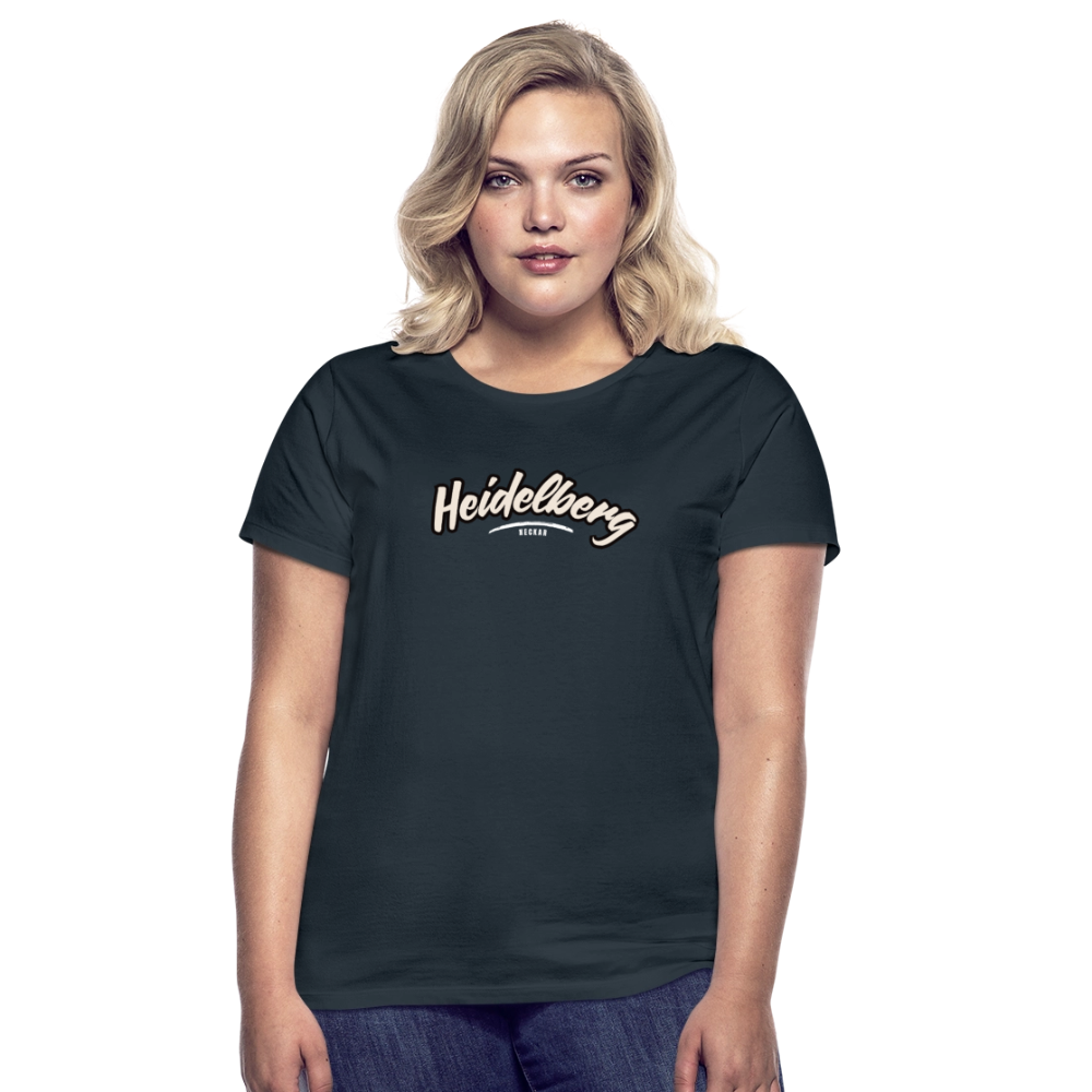 T-Shirt Ladies Heidelberg "Graffiti Tag White" - Navy