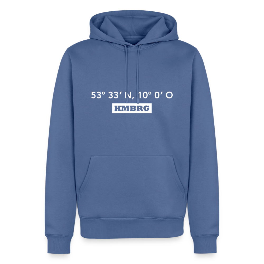 Hoodie Hamburg "HMBRG GPS" Bright Edition - Taubenblau