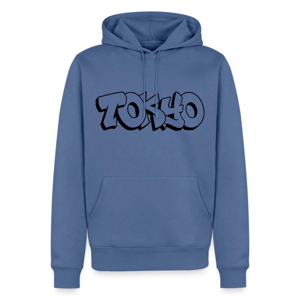 Hoodie Japan Graffiti "Tokyo Plain" - Taubenblau