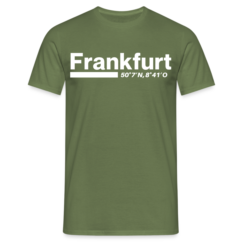 T-Shirt Frankfurt (Main) "Bold GPS White" - Militärgrün