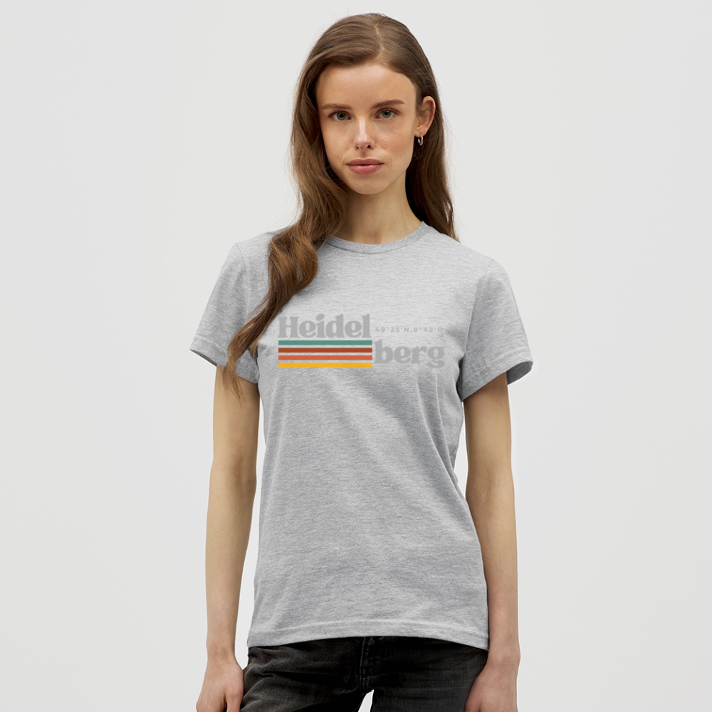 T-Shirt Ladies Heidelberg "Retro" - Grau meliert