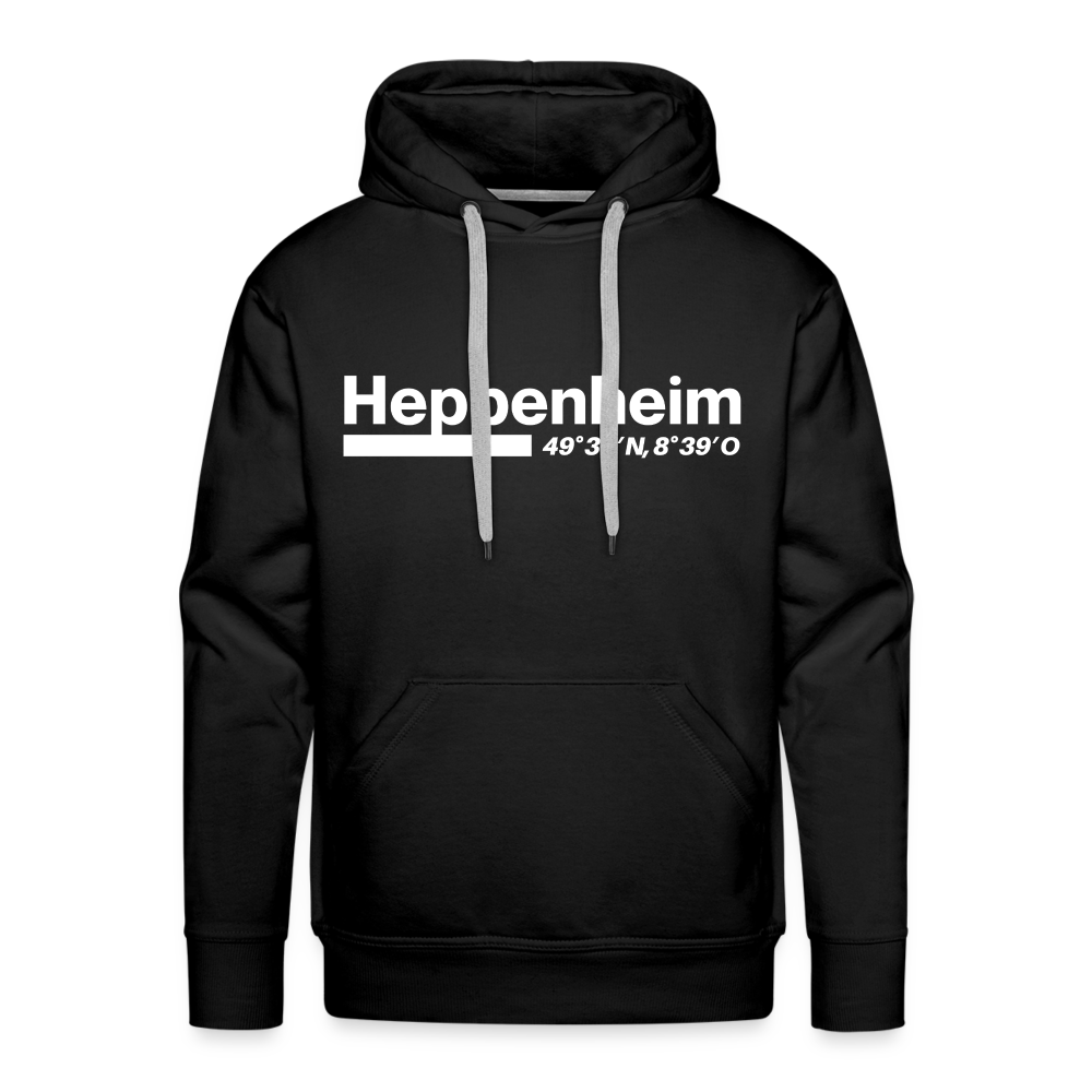 Hoodie Heppenheim "Bold GPS White" - Schwarz