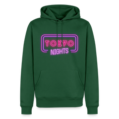 Hoodie Japan "Tokyo Nights" - Flaschengrün