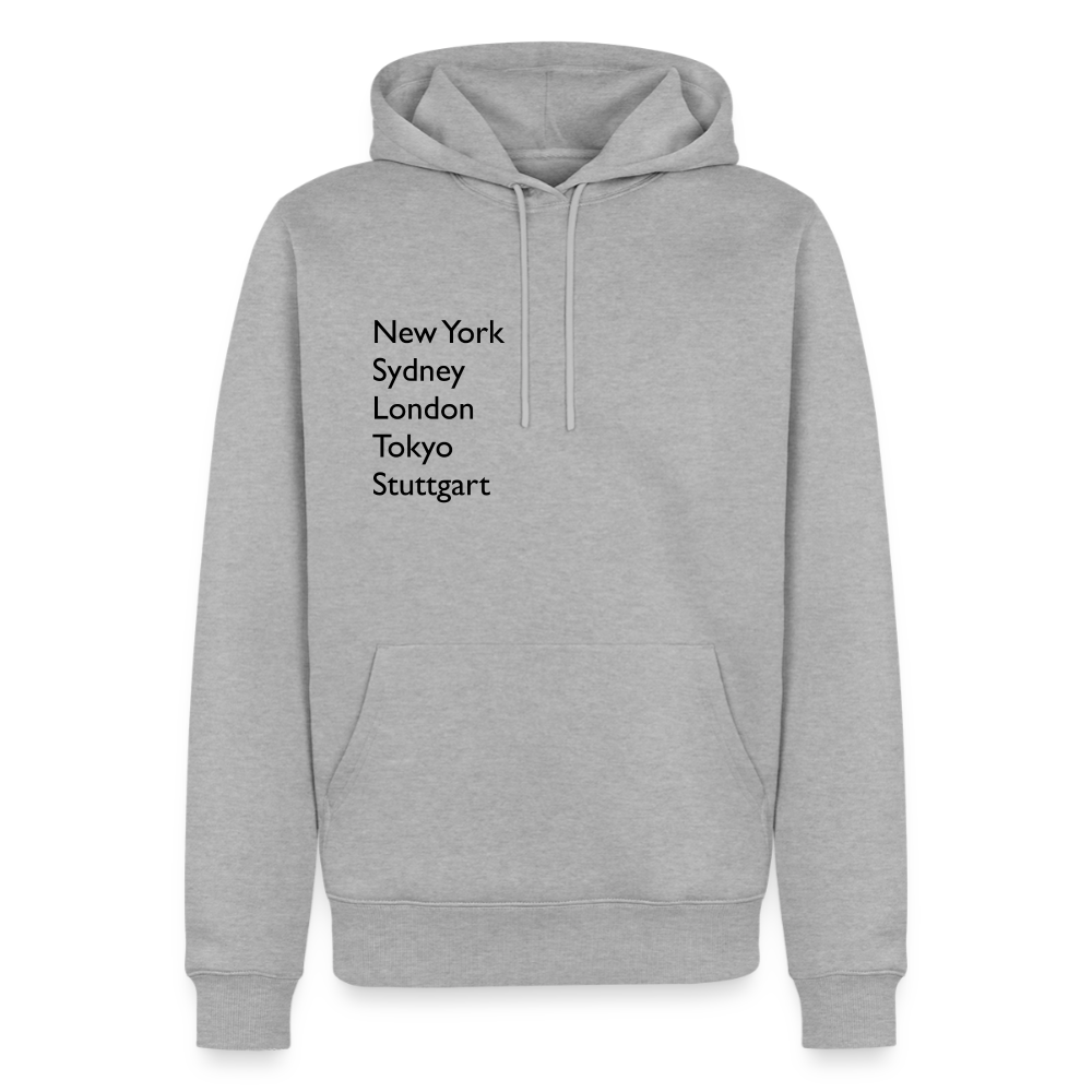 Hoodie Stuttgart "Metropolen" Dark Edition - Grau meliert
